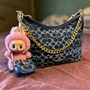 Coach Blue Denim Mini Bag Charm 🍒